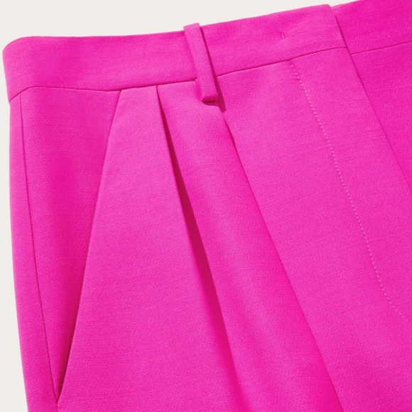 Valentino Crepe Couture pleated wool-blend tailored trousers in PP Pink - Picture 2 of 4